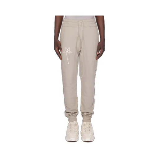 Champion X Rick Owens Joggers In Pearl Compact Felpa Jersey