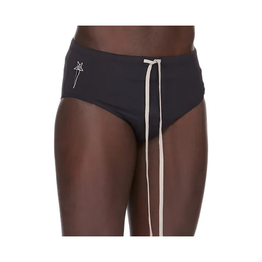 Champion X Rick Owens Swim Brief In Black Swim Jersey