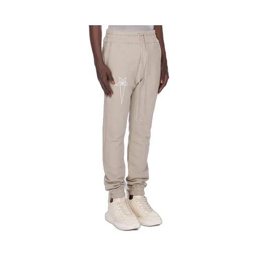 Champion X Rick Owens Joggers In Pearl Compact Felpa Jersey