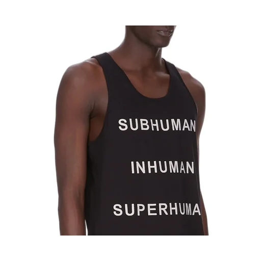Champion X Rick Owens Basketball Tank In Black Cotton Jersey