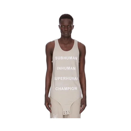 Champion X Rick Owens Basketball Tank In Pearl