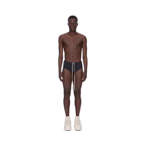Champion X Rick Owens Swim Brief In Black Swim Jersey
