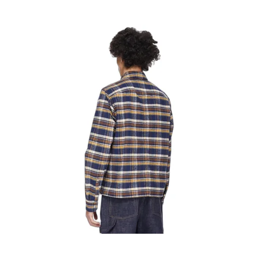 Drkshdw Concordians Cropped Outershirt In Gasoline Plaid Cotton Plaid
