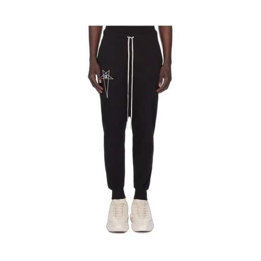 Champion X Rick Owens Prisoner Drawstring In Black Cotton Jersey