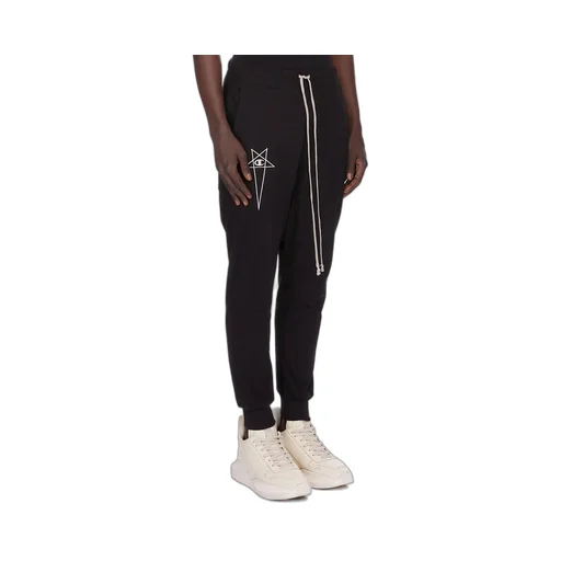 Champion X Rick Owens Prisoner Drawstring In Black Cotton Jersey