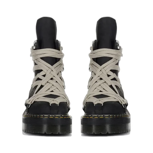 Dr. Martens X Rick Owens 1460 Quad Sole Megalace® Boot In Oily Nubuck Cow Leather