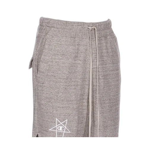 Champion X Rick Owens Beveled Pods In Grey Melange Melange Felpa Jersey
