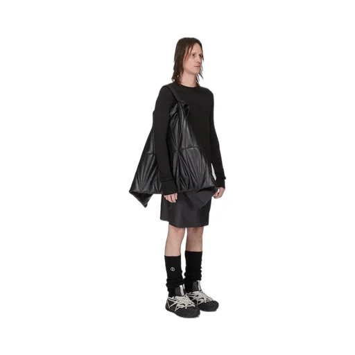 Moncler + Rick Owens Geocamo Flight Vest In Black Nappa Lambskin