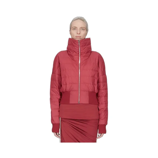 Moncler + Rick Owens Cropped Jacket In Carnelian Recycled Taffeta