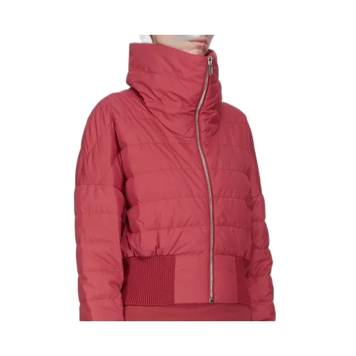 Moncler + Rick Owens Cropped Jacket In Carnelian Recycled Taffeta