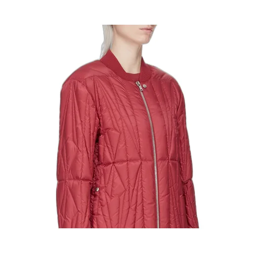 Moncler + Rick Owens Geocamo Flight Jacket In Carnelian Recycled Ultra-Lightweight Polyester