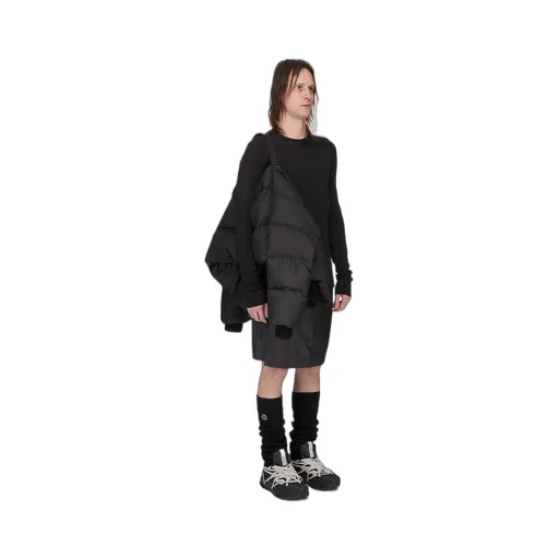 Moncler + Rick Owens Cropped Cyclopic Jacket In Black Recycled Taffeta