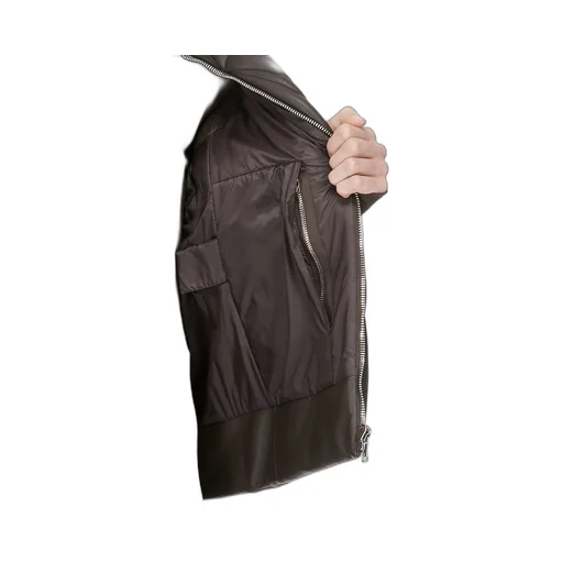 Moncler + Rick Owens Geocamo Flight Vest In Dark Dust Nappa Lambskin
