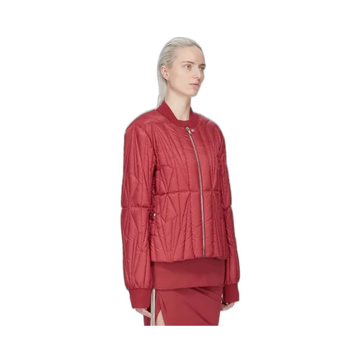 Moncler + Rick Owens Geocamo Flight Jacket In Carnelian Recycled Ultra-Lightweight Polyester