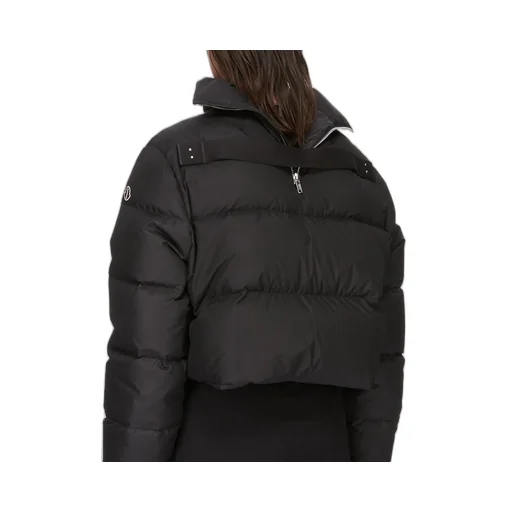 Moncler + Rick Owens Cropped Cyclopic Jacket In Black Recycled Taffeta
