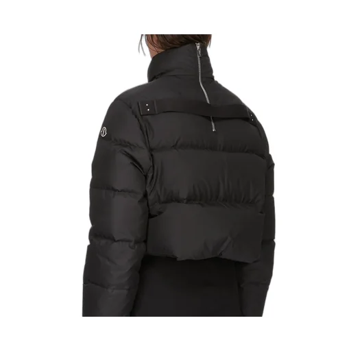 Moncler + Rick Owens Cropped Cyclopic Jacket In Black Recycled Taffeta