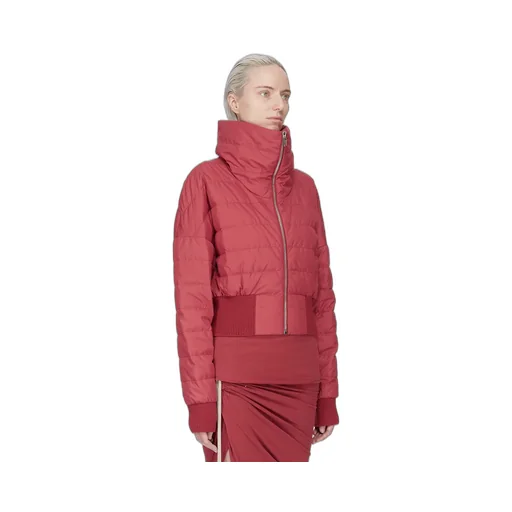 Moncler + Rick Owens Cropped Jacket In Carnelian Recycled Taffeta