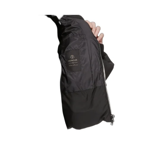Moncler + Rick Owens Cropped Cyclopic Jacket In Black Recycled Taffeta