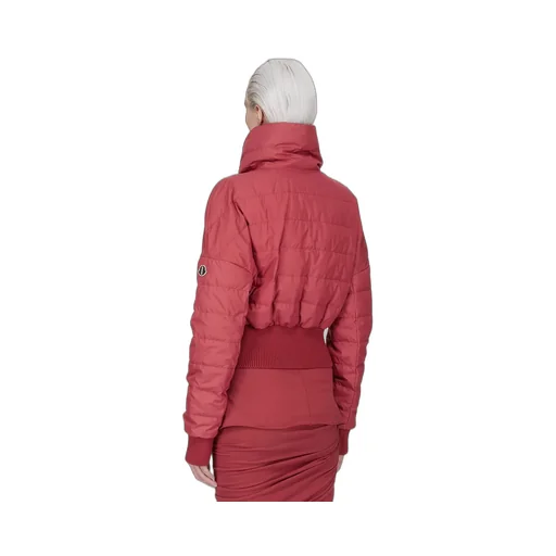 Moncler + Rick Owens Cropped Jacket In Carnelian Recycled Taffeta