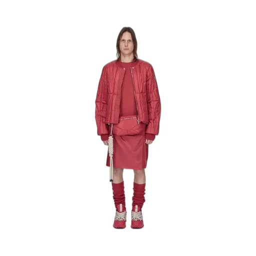 Moncler + Rick Owens Geocamo Flight Jacket In Carnelian Recycled Ultra-Lightweight Polyester