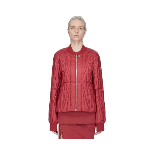 Moncler + Rick Owens Geocamo Flight Jacket In Carnelian Recycled Ultra-Lightweight Polyester