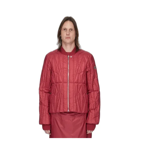 Moncler + Rick Owens Geocamo Flight Jacket In Carnelian Recycled Ultra-Lightweight Polyester