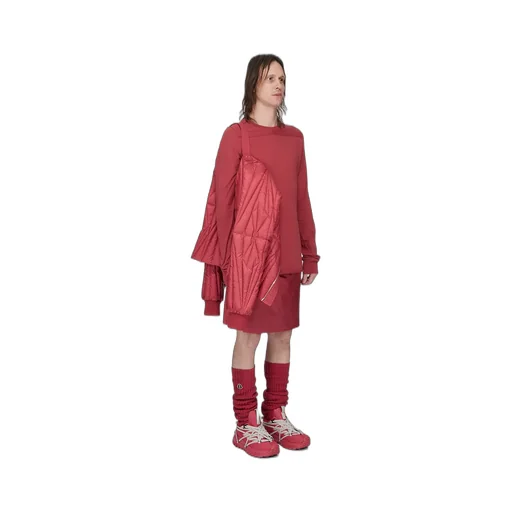 Moncler + Rick Owens Geocamo Flight Jacket In Carnelian Recycled Ultra-Lightweight Polyester