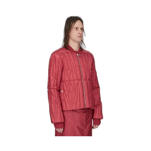 Moncler + Rick Owens Geocamo Flight Jacket In Carnelian Recycled Ultra-Lightweight Polyester