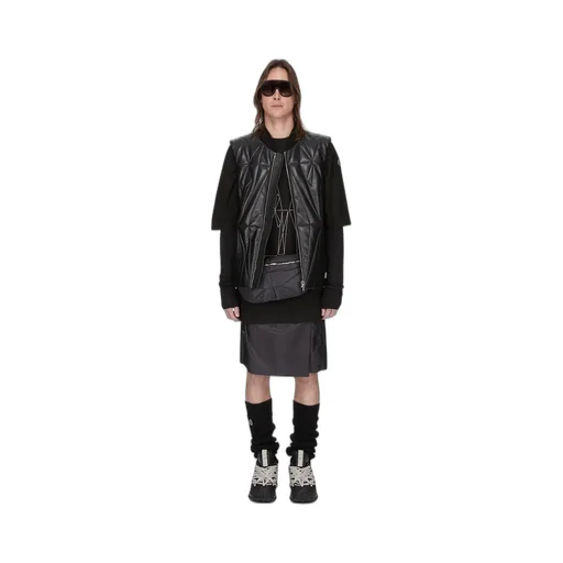 Moncler + Rick Owens Kiltshorts In Black Recycled Ultra-Lightweight Polyester