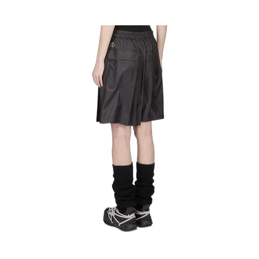 Moncler + Rick Owens Kiltshorts In Black Recycled Ultra-Lightweight Polyester