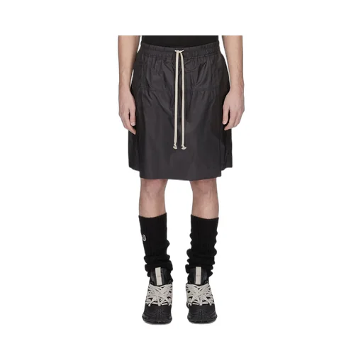 Moncler + Rick Owens Kiltshorts In Black Recycled Ultra-Lightweight Polyester