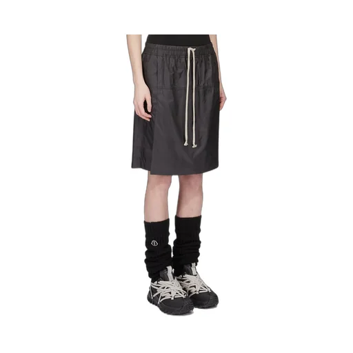 Moncler + Rick Owens Kiltshorts In Black Recycled Ultra-Lightweight Polyester