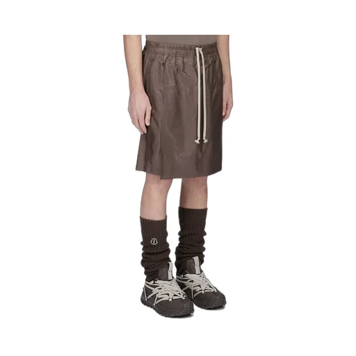 Moncler + Rick Owens Kiltshorts In Dark Dust Recycled Ultra-Lightweight Polyester