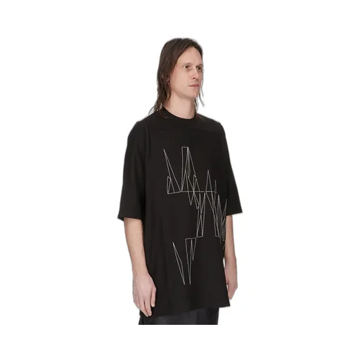Moncler + Rick Owens Jumbo Ss T In Black Heavy Cotton Jersey
