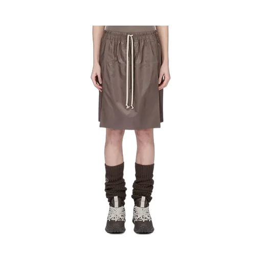 Moncler + Rick Owens Kiltshorts In Dark Dust Recycled Ultra-Lightweight Polyester