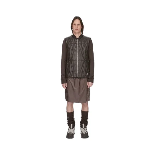 Moncler + Rick Owens Kiltshorts In Dark Dust Recycled Ultra-Lightweight Polyester