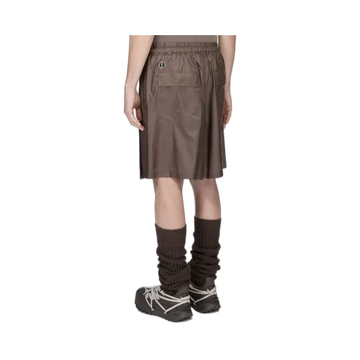 Moncler + Rick Owens Kiltshorts In Dark Dust Recycled Ultra-Lightweight Polyester