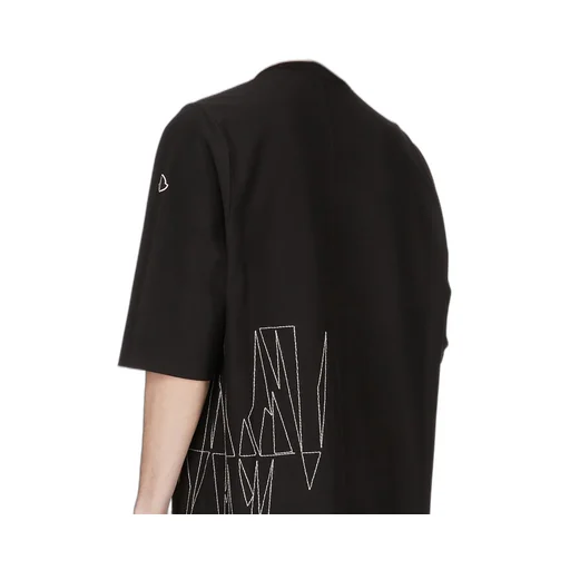 Moncler + Rick Owens Jumbo Ss T In Black Heavy Cotton Jersey