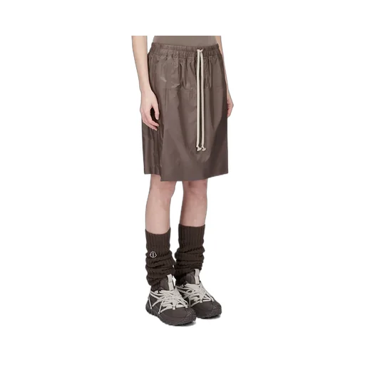 Moncler + Rick Owens Kiltshorts In Dark Dust Recycled Ultra-Lightweight Polyester