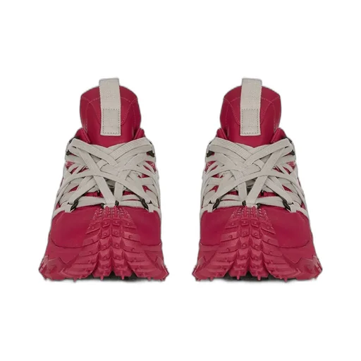 Moncler + Rick Owens Trailgrip Megalace® In Carnelian Mediumweight Full Grain Calf Leather