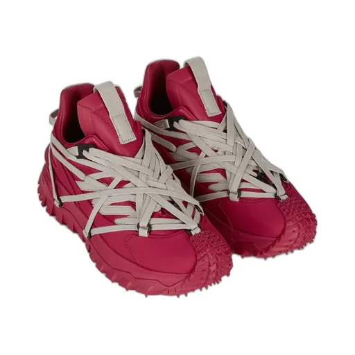 Moncler + Rick Owens Trailgrip Megalace® In Carnelian Mediumweight Full Grain Calf Leather