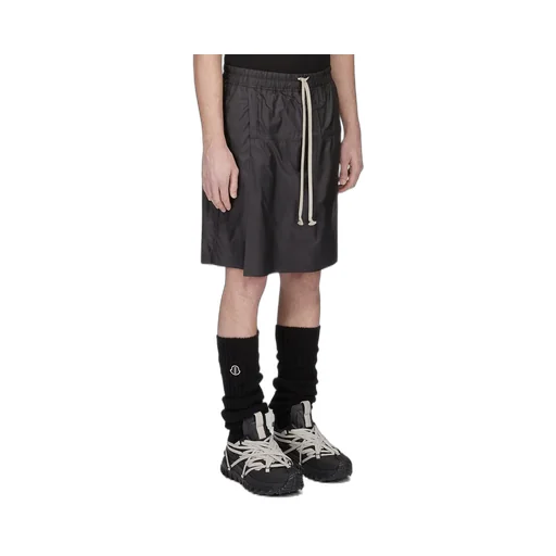 Moncler + Rick Owens Kiltshorts In Black Recycled Ultra-Lightweight Polyester