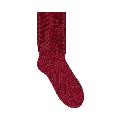 Moncler + Rick Owens Hiking Socks In Carnelian Mediumweight Ribbed Cotton