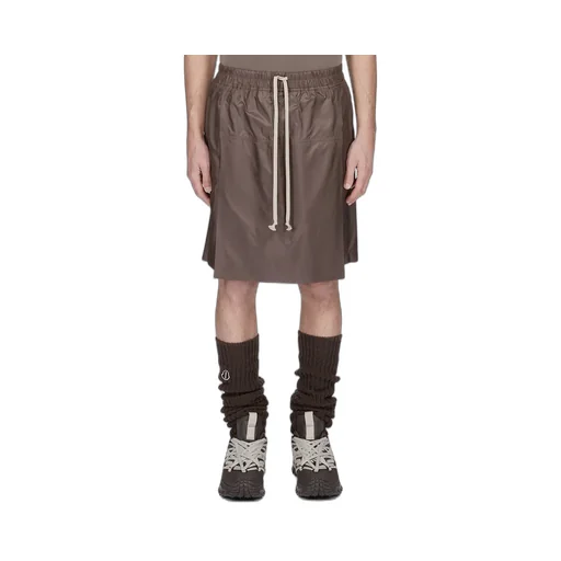 Moncler + Rick Owens Kiltshorts In Dark Dust Recycled Ultra-Lightweight Polyester