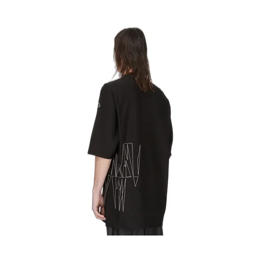 Moncler + Rick Owens Jumbo Ss T In Black Heavy Cotton Jersey