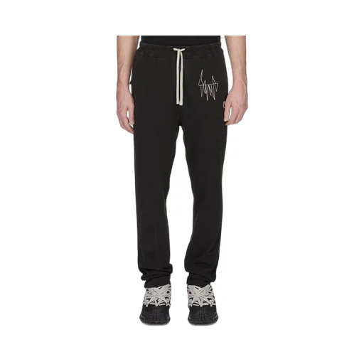 Moncler + Rick Owens Jogger In Black Heavy Cotton Jersey