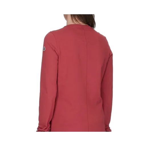 Moncler + Rick Owens Girder Ls T In Carnelian Mediumweight Cotton Jersey