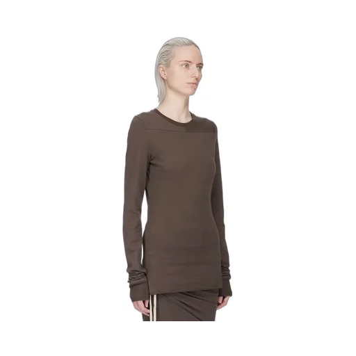 Moncler + Rick Owens Girder Ls T In Dark Dust Mediumweight Cotton Jersey
