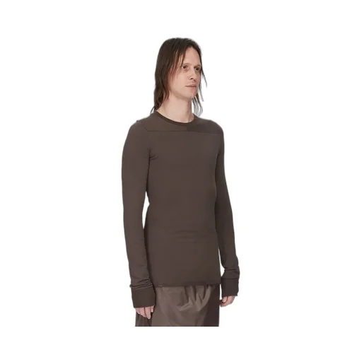 Moncler + Rick Owens Girder Ls T In Dark Dust Mediumweight Cotton Jersey