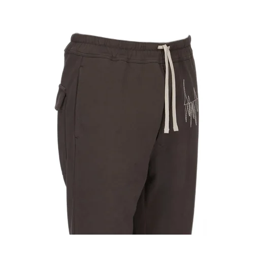 Moncler + Rick Owens Jogger In Dark Dust Heavy Cotton Jersey
